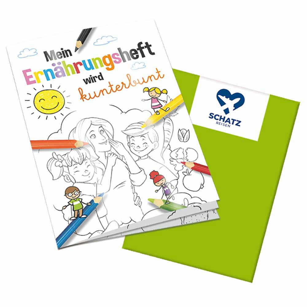 Product image Malbuch / Mal-Set A6 - Ernährung - Malbuch neutral Werbeartikel