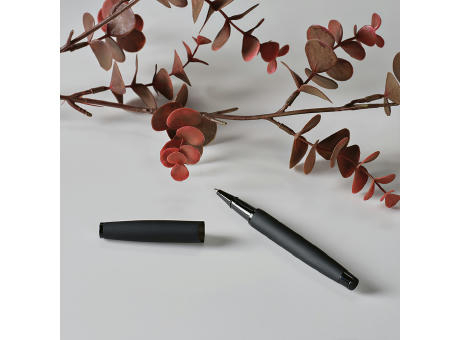 Dreiser Kugelschreiber recy. Edelstahl Schwarz Mine bedrucken