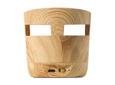 3W Lautsprecher in Holzoptik &amp; 5W Kabelloses Ladegerät Werbeartikel