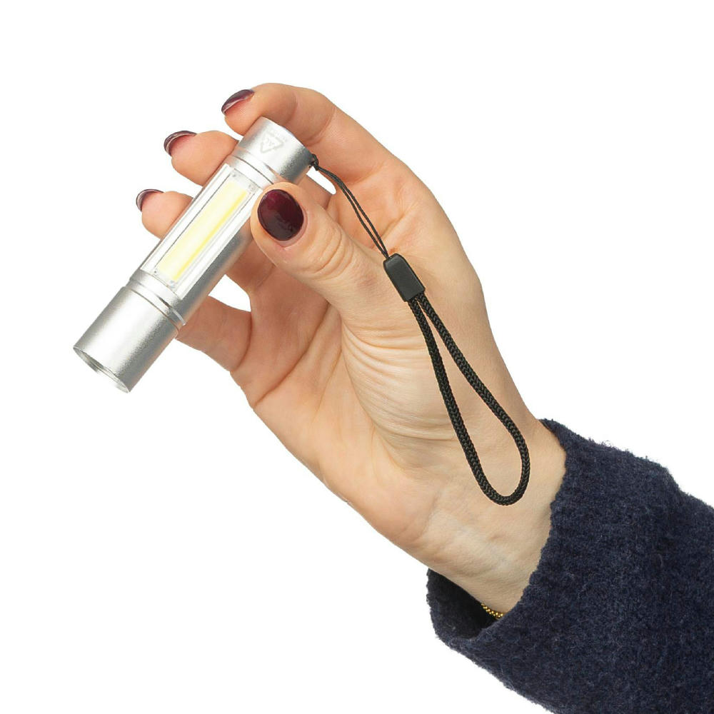 Taschenlampe aus recyceltem Aluminium COB Sami Werbeartikel