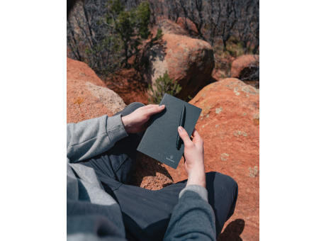 A5 Notizbuch aus GRS recyceltem Leder bedrucken