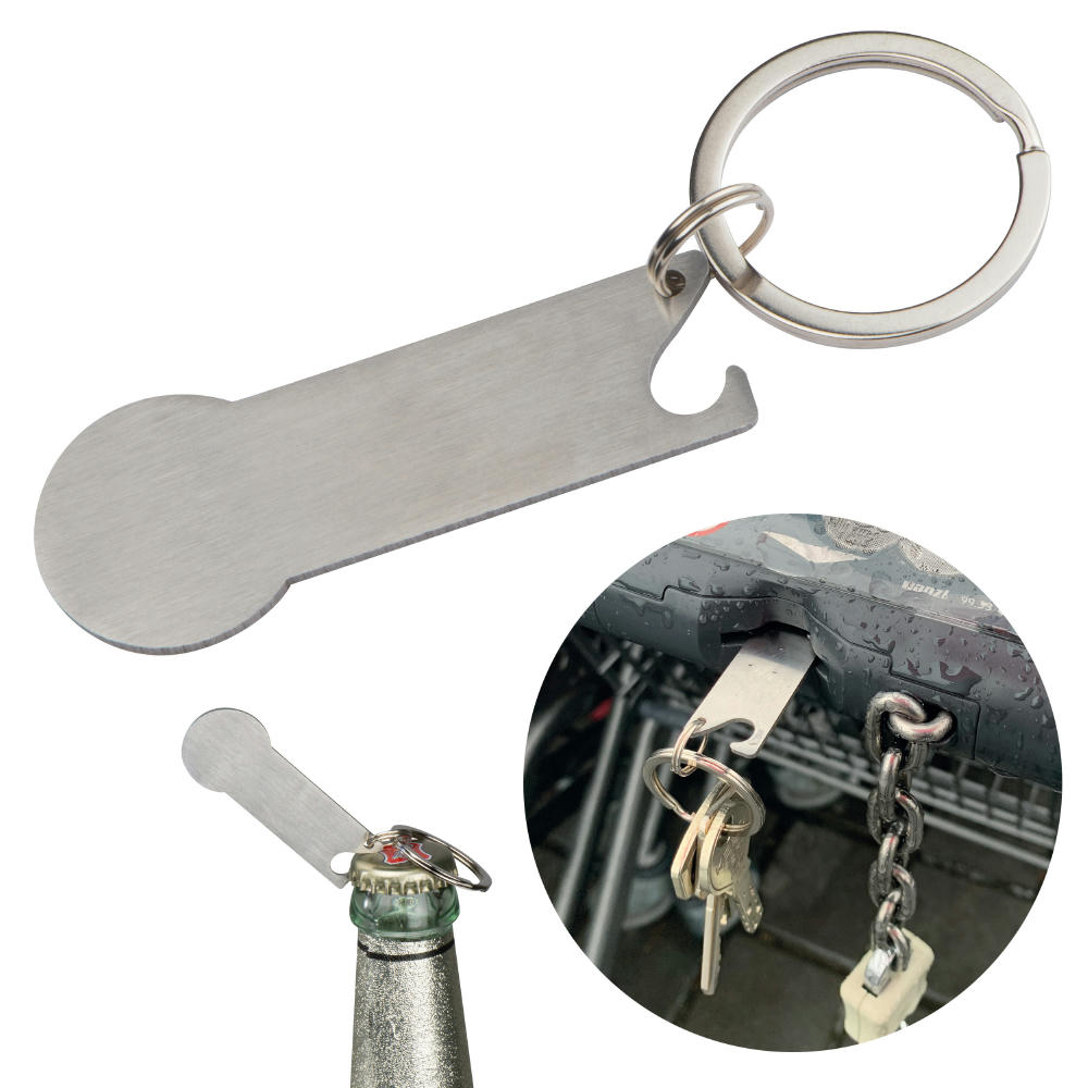 Product image Schlüsselanhänger mit Einkaufschip Stickit Werbeartikel
