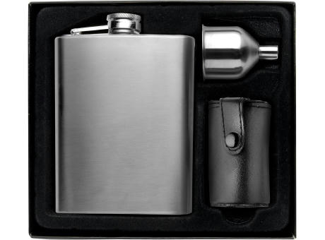 Product image Flachmann Set aus Edelstahl Brittany Werbeartikel