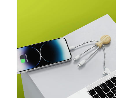 Xoopar Mr. Bio Bamboo Charging Cable bedrucken