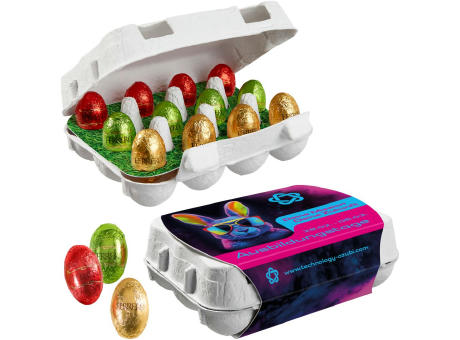 12er Ostereier-Karton mit Ferrero Küsschen Eiern Werbeartikel