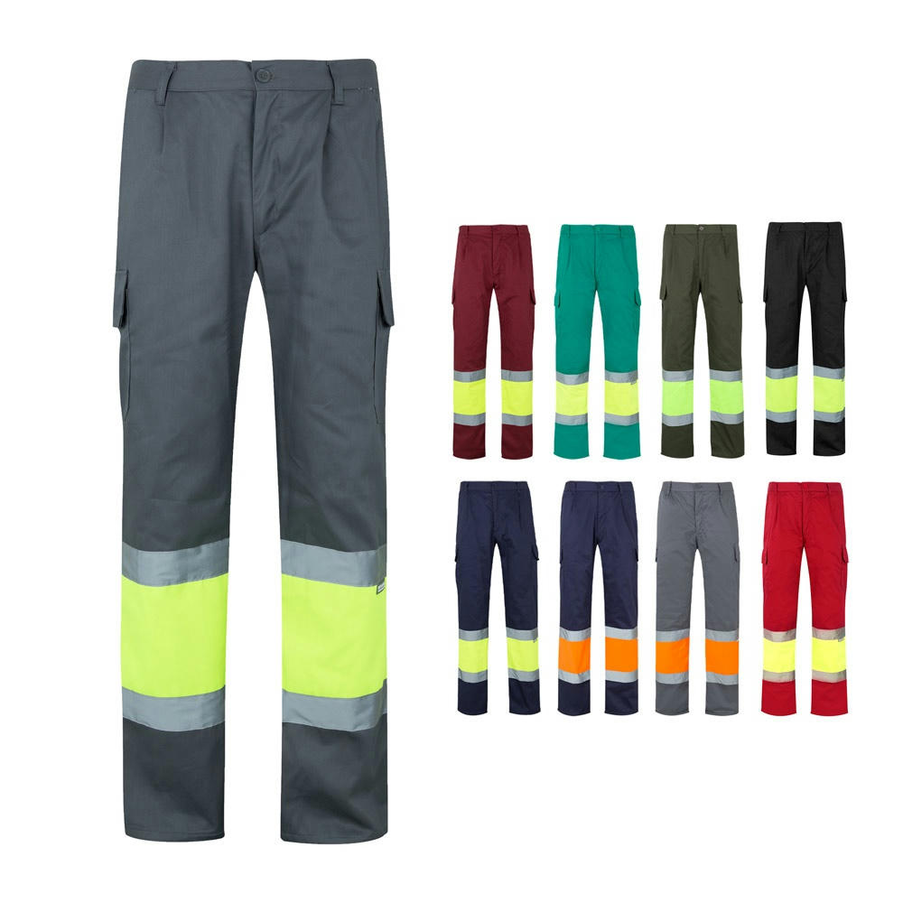 Product image VL ATHENA. Zweifarbige Hose aus Twill (210 g/m²), gefüttert, mit mehreren Taschen, aus Baumwolle (20%) und Polyester (80%) Werbeartikel