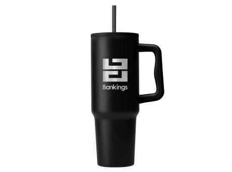 Polar Pro - 1180 ml Recycling-Edelstahlbecher mit Trinkhalm - Doppelwandig Werbeartikel