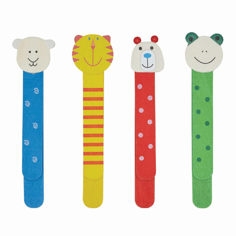 Product image FUNNY ANIMALS - Holz-Lesezeichen, 4-fach sortiert, Preis pro Stück Werbeartikel