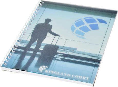 Product image Desk-Mate® A5 Notizbuch mit Kunststoff Cover und Spiralbindung Werbeartikel