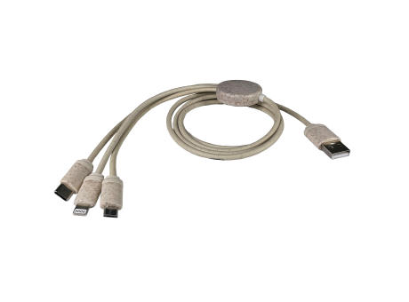 Product image 3in1 eco Ladekabel Weizenstroh Werbeartikel
