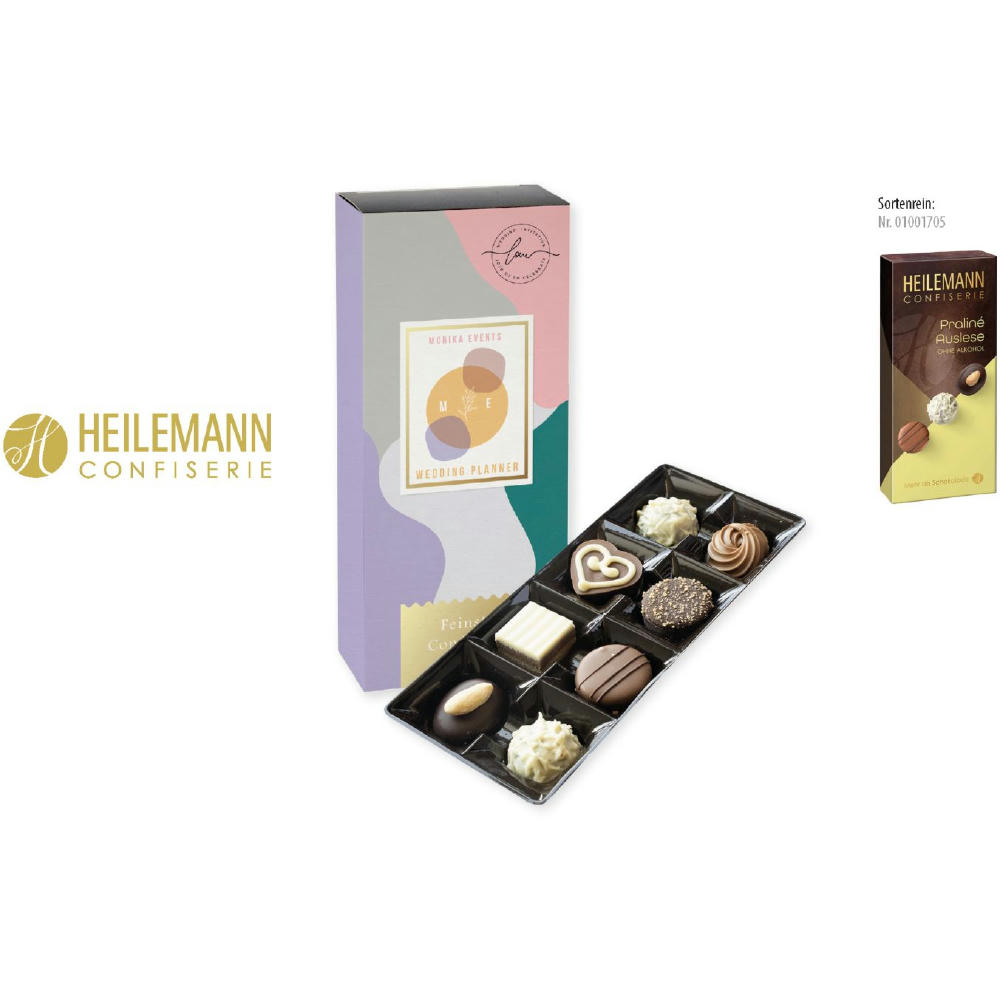 Product image Heilemann Pralinés Auslese im Schuber, 95 g, Inhalt: Heilmann Pralinés Auslese ohne Alkohol Werbeartikel