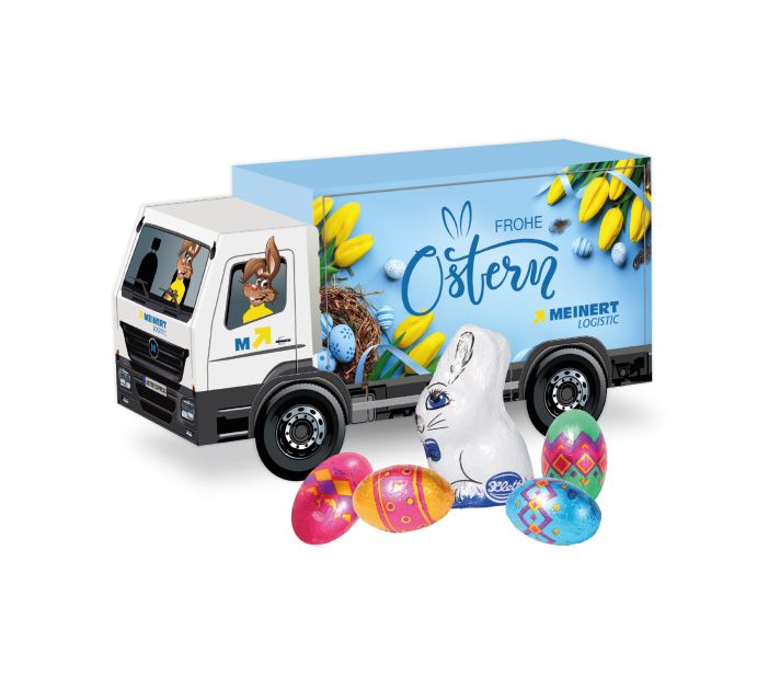 3D Präsent "LKW" Ostern mit Schokoladenmischung von Klett