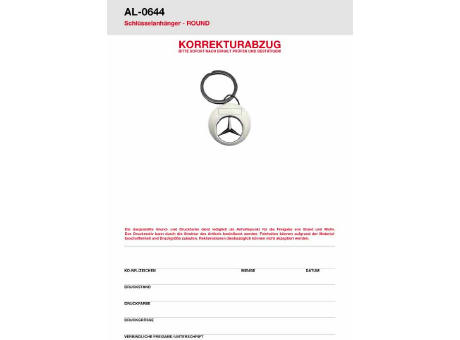 Schlüsselanhänger Round mit Lasergravur 2-seitig bedrucken