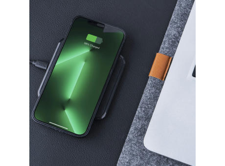 2259 | Xoopar Iné Wireless Fast Charger - Recycled Leather 15W Werbeartikel