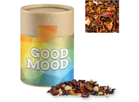 Product image Früchtetee gute Laune, ca. 50g, Kraftpapierdose Midi Werbeartikel