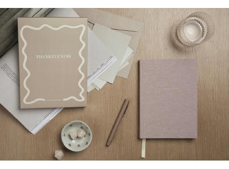 VINGA Thankfulness GRS-recyceltes Papierjournal bedrucken