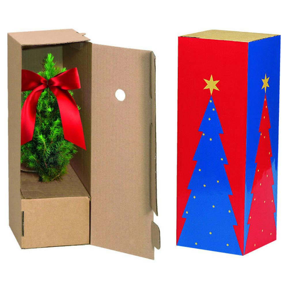 Product image Schuber für Einzelversandkartonage kleine Weihnachtsbäumchen Werbeartikel
