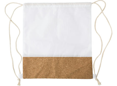 Rucksack aus rPET und Kork mit Kordelzug Elodie Werbeartikel