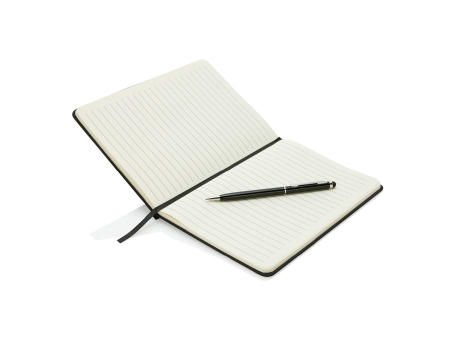 Basic Hardcover PU A5 Notizbuch mit Stylus-Stift bedrucken