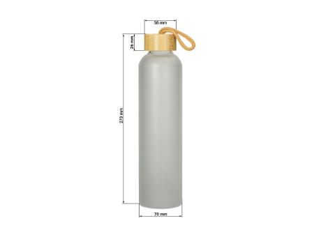 Glasflasche "Bamboo" 750 ml, Frosted Werbeartikel