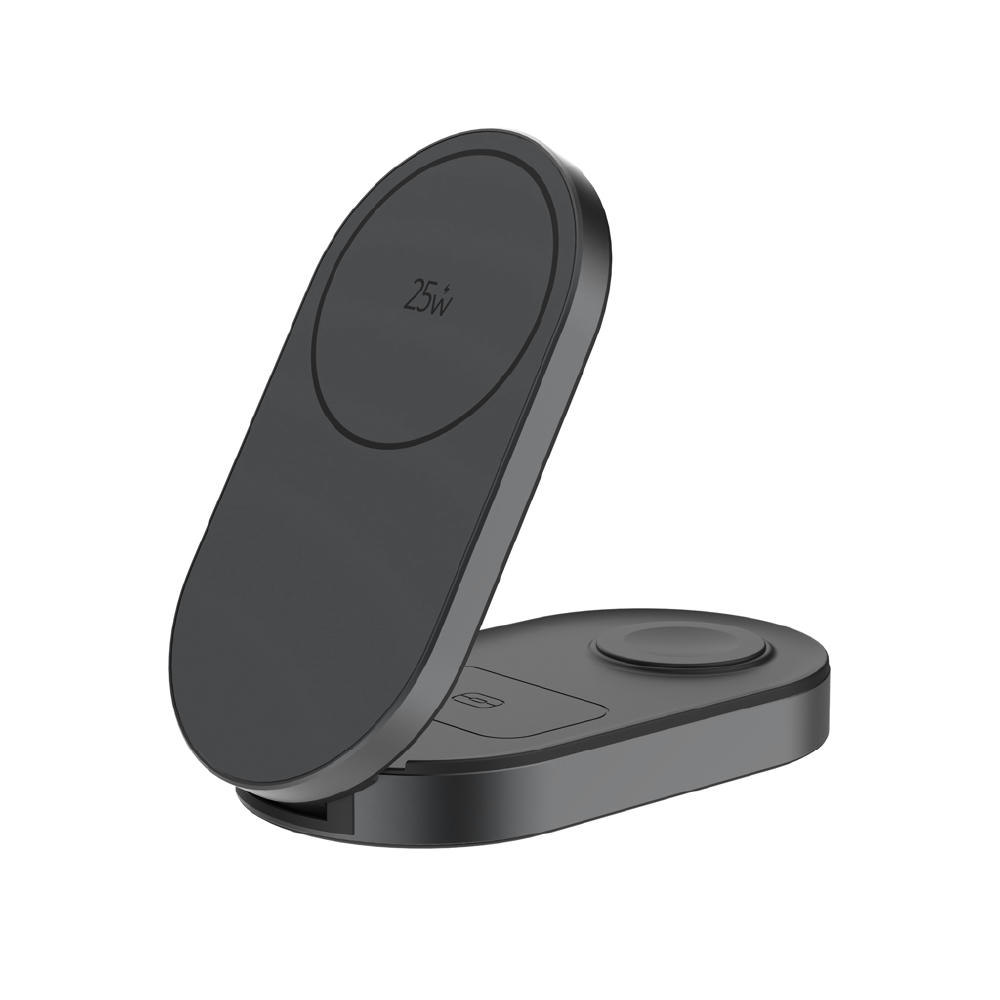Quantum Ultra-Fast 3-in-1 25W faltbarer Wireless Charger Werbeartikel