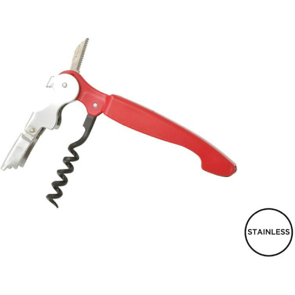 Kellnermesser 'Allegro Color', Doppelhebel, rot Werbeartikel