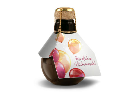 Kleinste Sektflasche der Welt! Herzlichen Glückwunsch - Ohne Geschenkkarton, 125 ml Werbeartikel