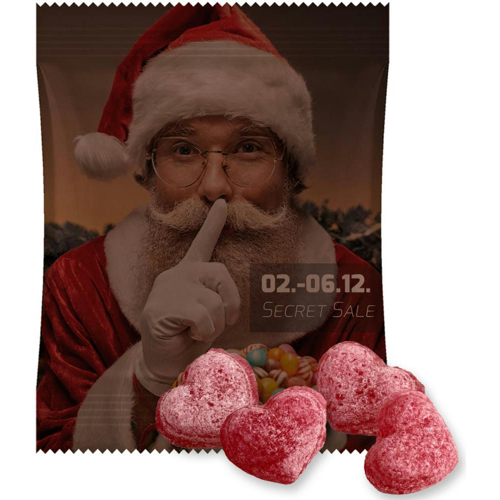 Product image Glühwein Herzen, ca. 17g, Midi-Tüte Werbeartikel