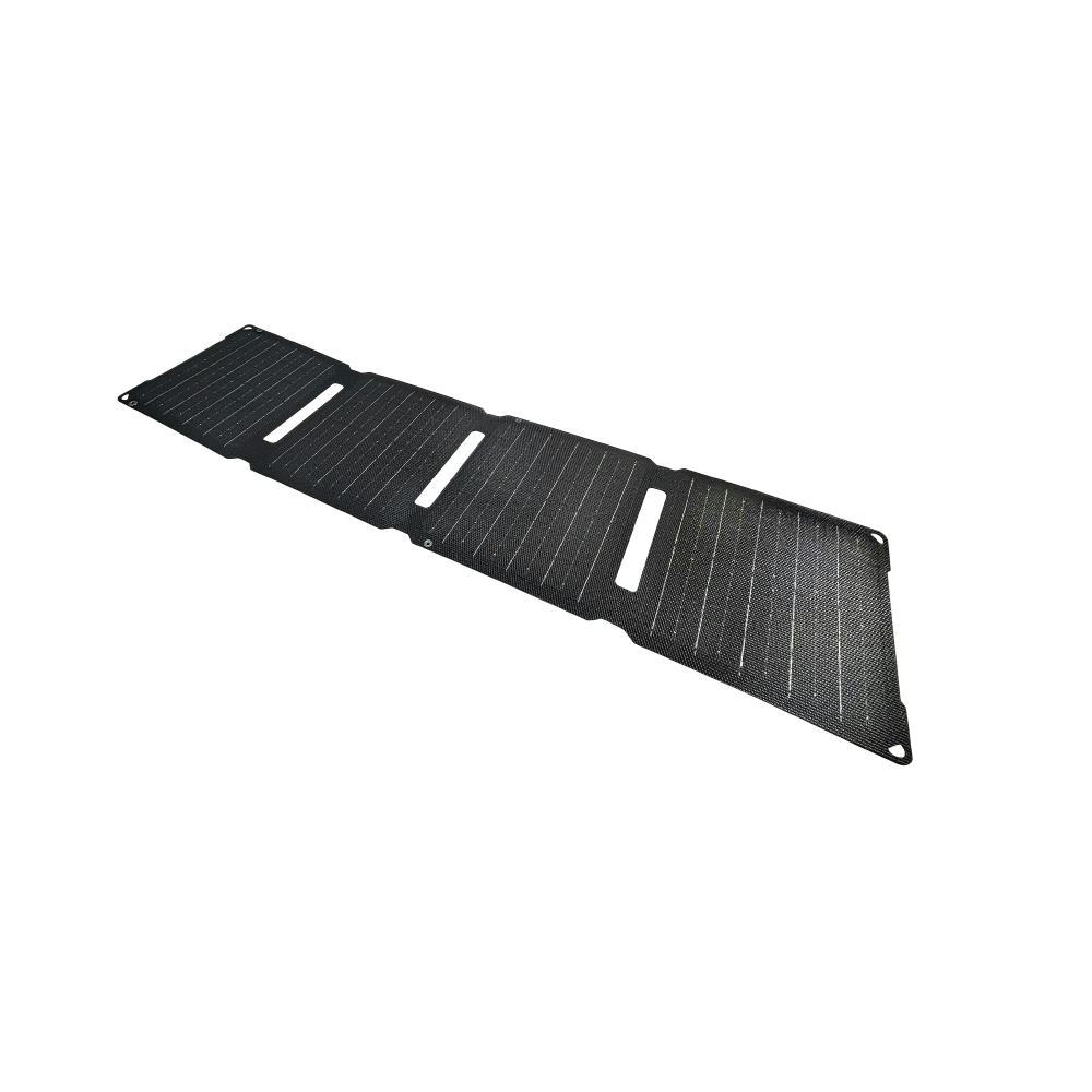 Faltbare Outdoor Solarmatte SM03 mit 4 Solarpanels und 30W Schwarz Werbeartikel