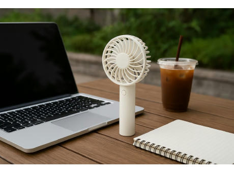 Wiederaufladbarer mobiler Ventilator 'Mistral' Werbeartikel