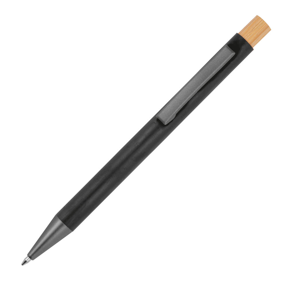 Product image Kugelschreiber aus recyceltem Aluminium mit Bambusdrücker Werbeartikel