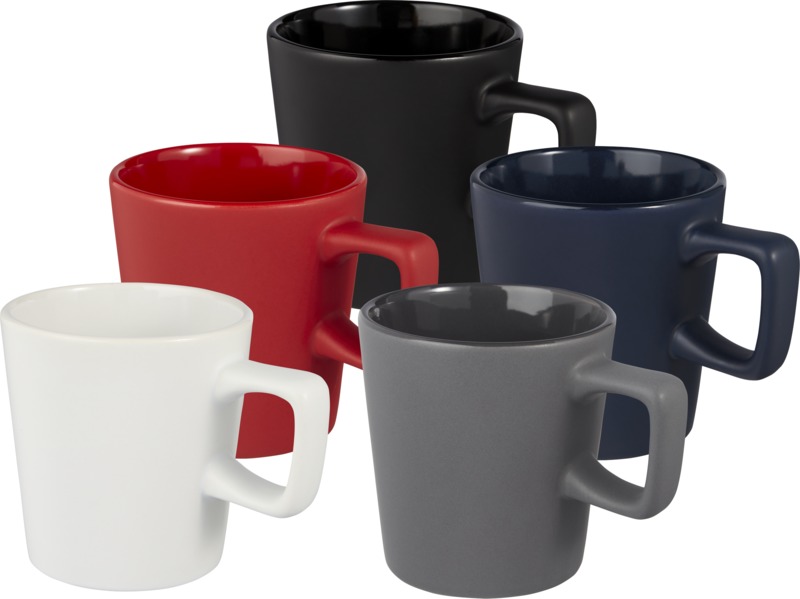 Ross 280 ml Keramiktasse bedrucken – kompakte Werbetasse mit Logo als Werbeartikel