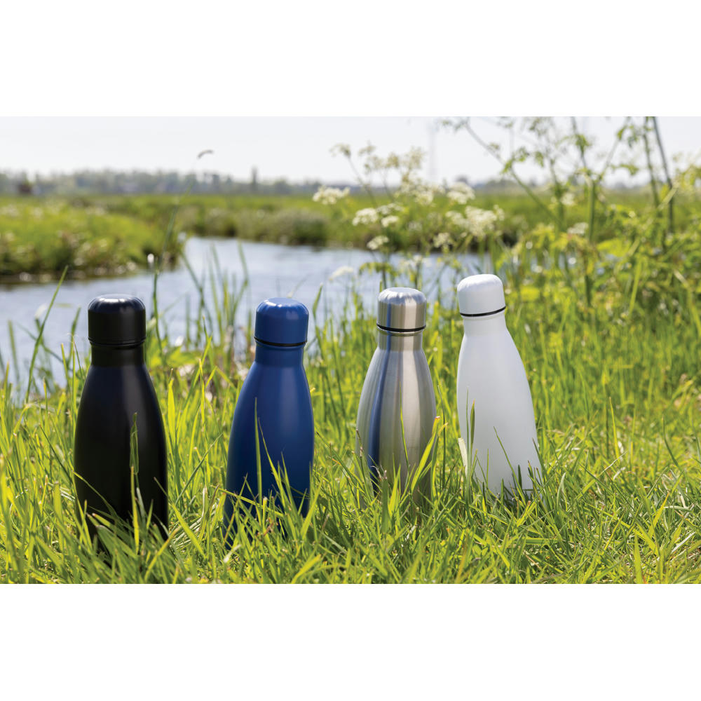 Eureka einwandige Wasserflasche aus RCS rec. Stainless-Steel Werbeartikel