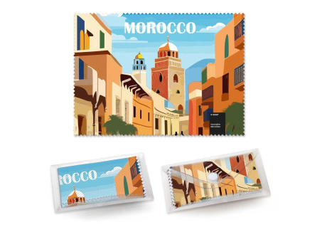 Product image POLYCLEAN Brillenputztuch 21x15 cm im Etui, All-Inclusive-Paket Werbeartikel