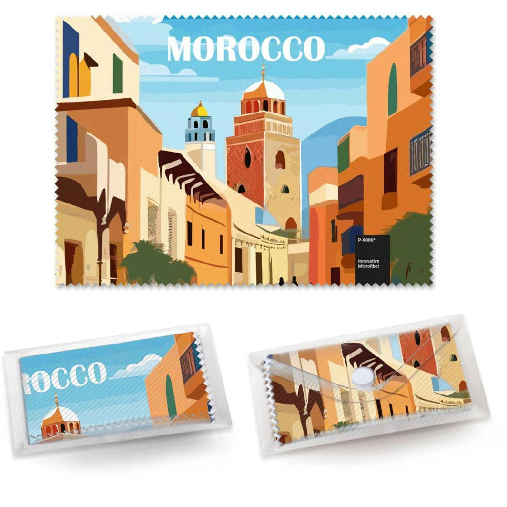 Product image POLYCLEAN Brillenputztuch 21x15 cm im Etui, All-Inclusive-Paket Werbeartikel