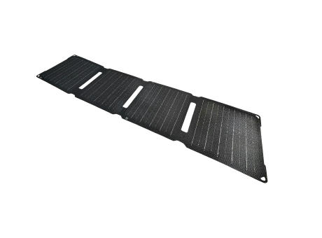 Faltbare Outdoor Solarmatte SM03 mit 4 Solarpanels und 30W Schwarz Werbeartikel