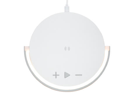 Wireless Lautsprecher inkl 15 Watt Wireless Charger mit Licht REEVES-BOURVILLE Werbeartikel