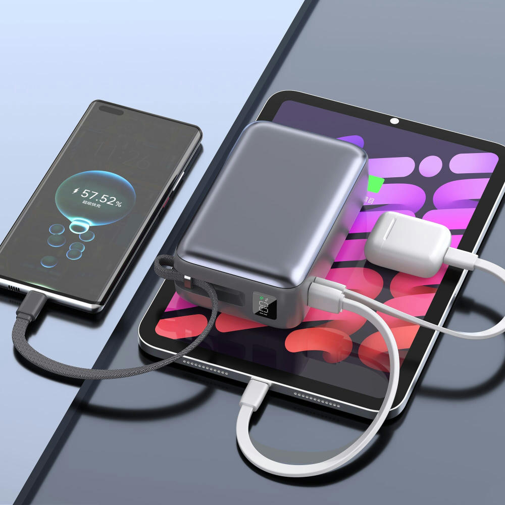 Nova Laptop 65W Powerbank mit integriertem USB-C-Kabel 30000 mAh Werbeartikel