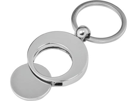 Schlüsselanhänger aus Metall mit Einkaufswagenchip Christie bedrucken