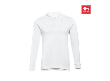 THC BERN WH. Langarm-Poloshirt aus Baumwolle für Herren Werbeartikel