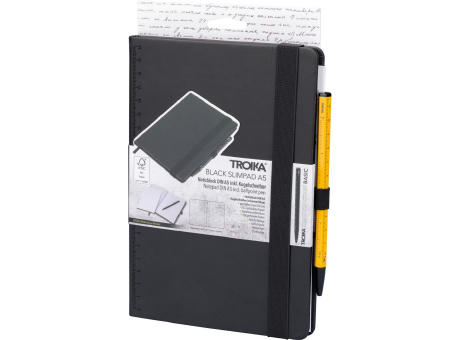 TROIKA Notizblock BLACK SLIMPAD A5 Werbeartikel