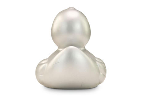 Werbeente Sylvie Silber, ca. 8 cm Werbeartikel