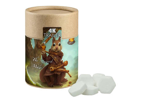 Product image Traubenzucker Orange Drops, ca. 80g, Kraftpapierdose Midi Werbeartikel