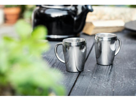 Recycelte Isolierbecher-Set aus Edelstahl Naya Werbeartikel