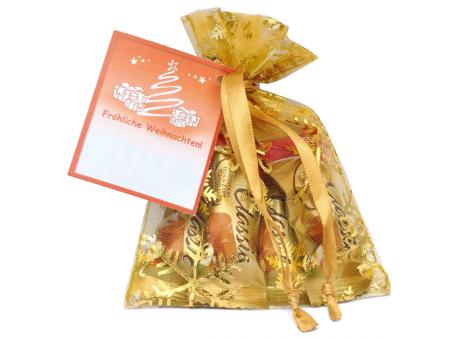 Organzasäckchen Nougat Classic 40, neutral Werbeartikel