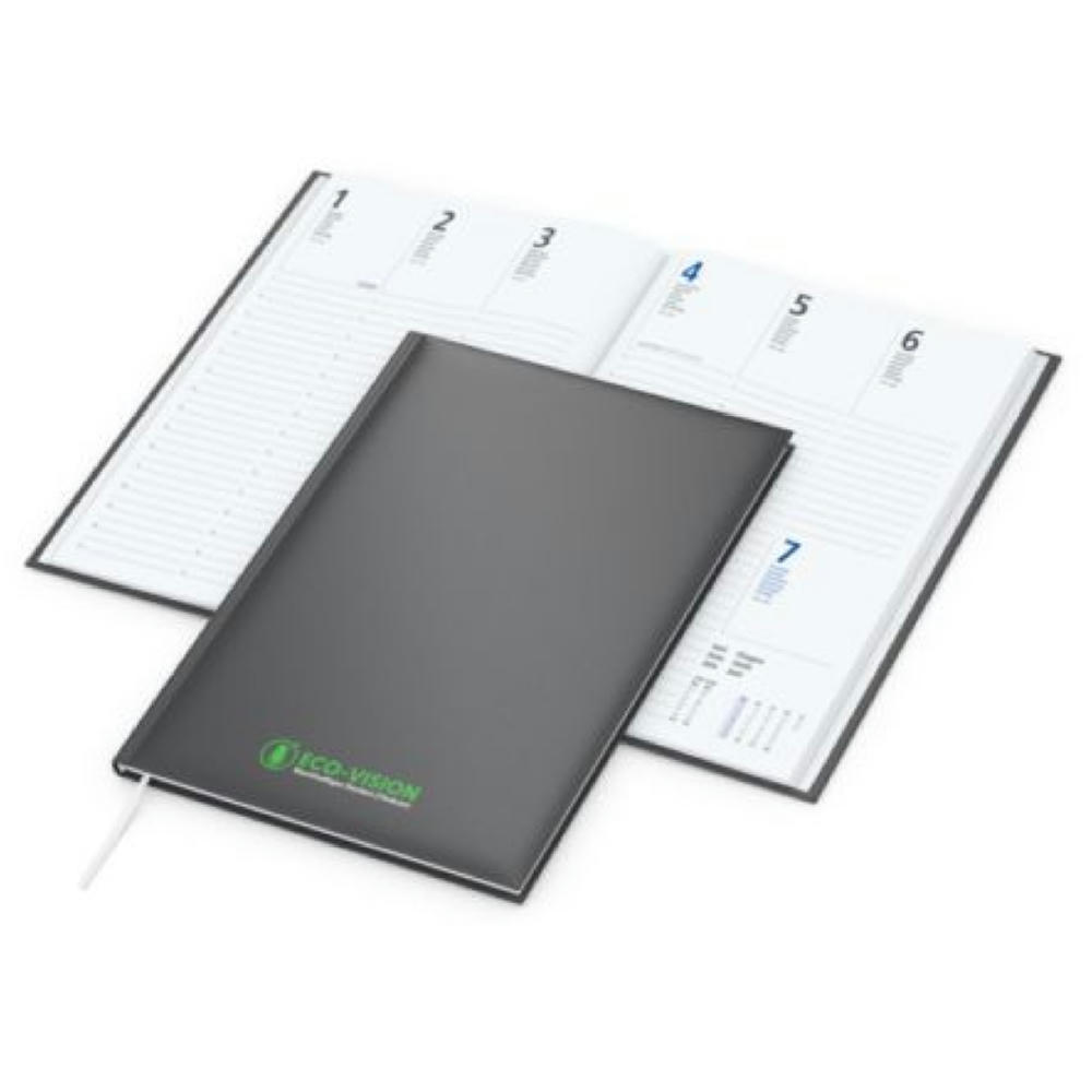 Product image Wochenkalender Media EXPRESS 175 × 245 mm Kunstleder-Hardcover matt Werbeartikel