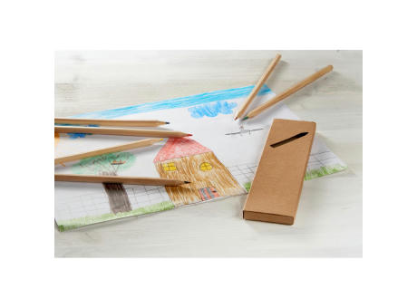 Malstifte-Set "Nature 6" lang Werbeartikel