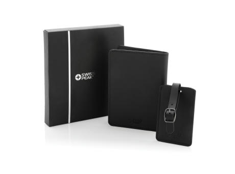 Swiss Peak Reise-Geschenkset aus GRS recyceltem PU bedrucken