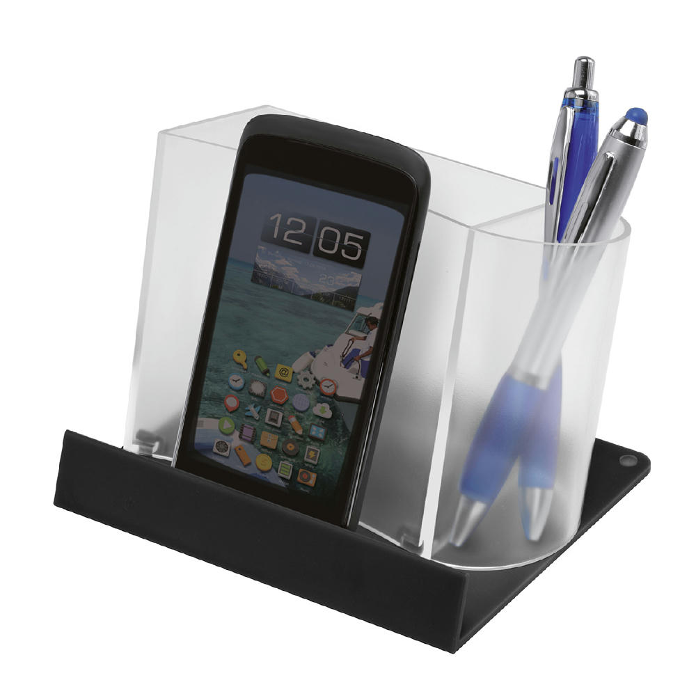 Grundfarbe gefrostet glasklar, Platte schwarz