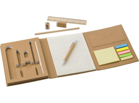 Schreibmappe aus Karton inkl. Zubehör Montana Werbeartikel